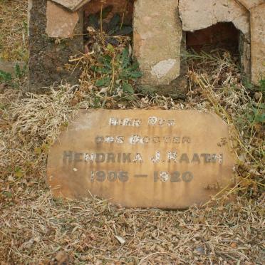 RAATH Hendrika J. 1906-1920