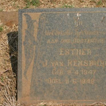 RENSBURG Esthea, J. van 1947-1948