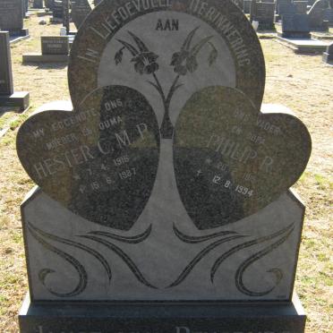 RENSBURG Philip R., Janse van 1915-1994 &amp; Hester C.M.P. 1916-1987