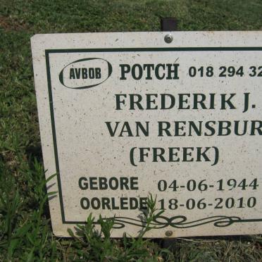 RENSBURG Frederik J., van 1944-2010