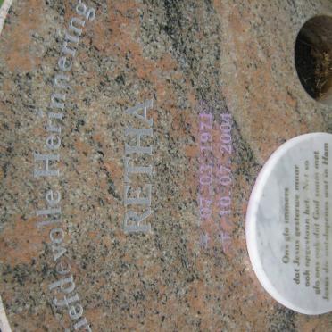 RENSBURG Retha, Janse van 1971-2004