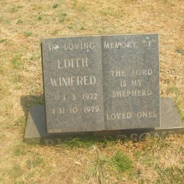 RICHARDSON Edith Winifred 1922-1979