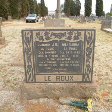 ROUX Joachim J.N., le 1889-1949 &amp; Wilhelmina 1895-1981