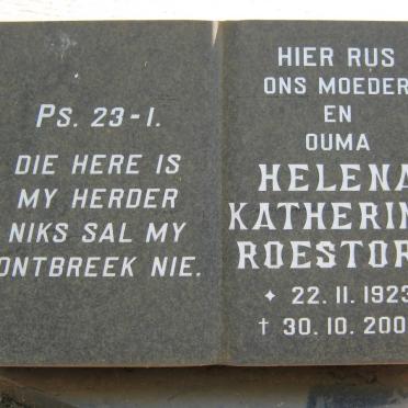 ROESTORF Helena Katherina 1923-2008