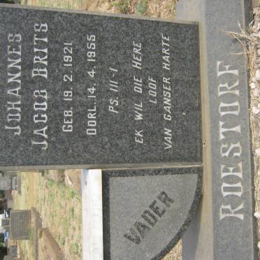 ROESTORF Johannes Jacob Brits 1921-1955