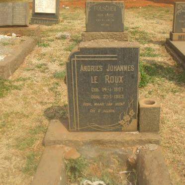 ROUX Andries Johannes, le 1897-1963