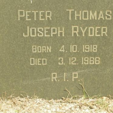 RYDER Peter Thomas Joseph 1918-1966