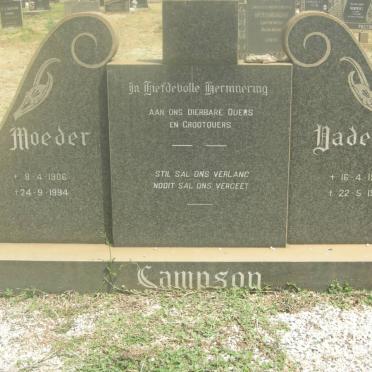 SAMPSON ? 1903-1974 &amp; ? 1906-1994