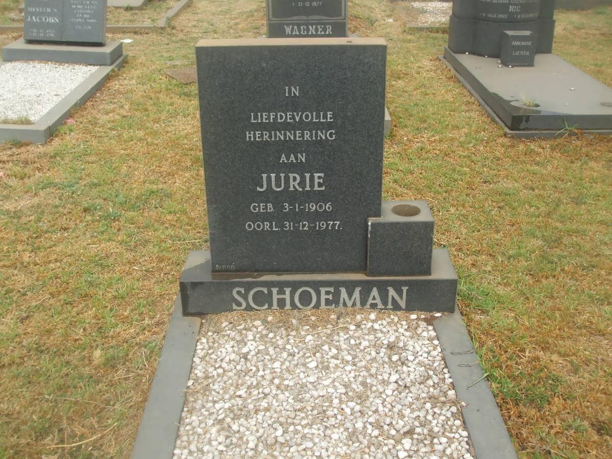 SCHOEMAN Jurie 1906-1977