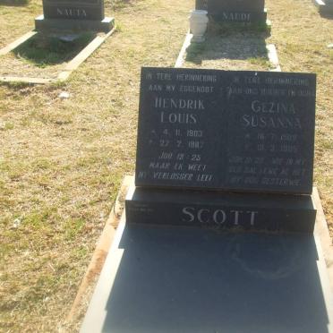 SCOTT Hendrik Louis 1903-1987 &amp; Gezina Susanna 1909-1995