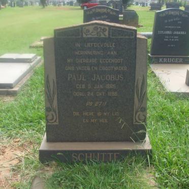 SCHUTTE Paul Jacobus 1885-1965