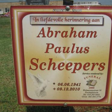 SCHEEPERS Abraham Paulus 1941-2010