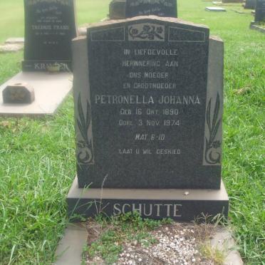 SCHUTTE Petronella Johanna 1890-1974