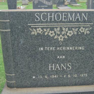 SCHOEMAN Hans 1941-1975