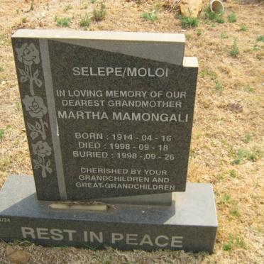 SELEPE Martha Mamongali nee MOLOI 1914-1998