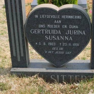 SITTERT Gertruida Jurina Susanna, van 1903-1991