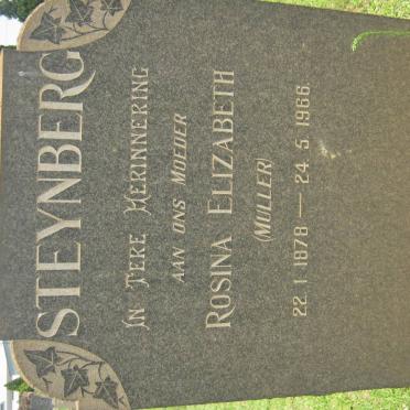 STEYNBERG Rosina Elizabeth nee MULLER 1878-1966