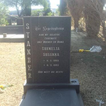 STANDER Cornelia Susanna 1905-1983