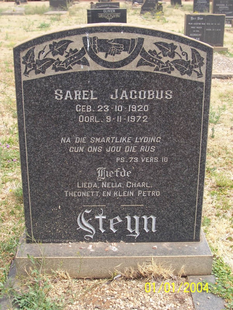 STEYN Sarel Jacobus 1920-1972