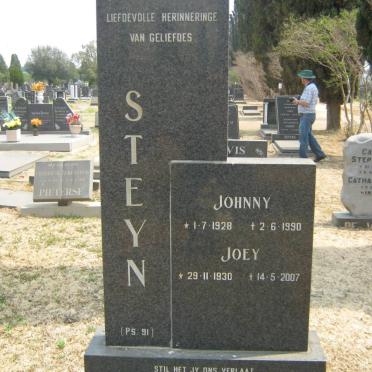 STEYN Johnny 1928-1990 &amp; Joey 1930-2007