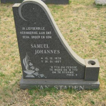 STADEN Samuel Johannes, van 1978-1997
