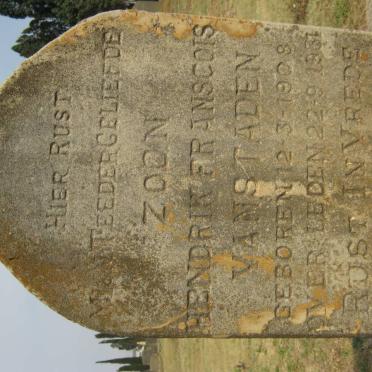 STADEN Hendrik Francois, van 1908-1931