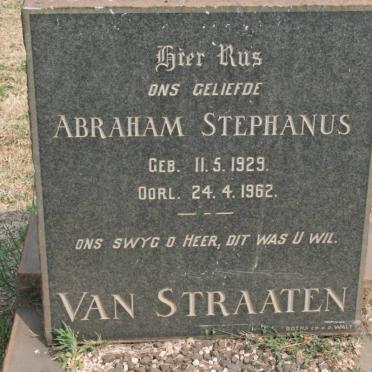 STRAATEN Abraham Stephanus, van 1929-1962