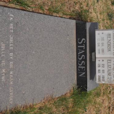 STASSEN Christoffel Hendrik 1907-1991 &amp; Martha Elizabeth 1912-2000