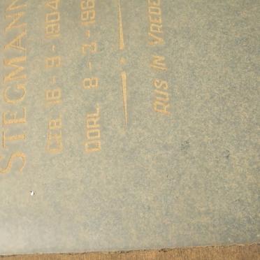 STEGMANN Barend 1904-196?