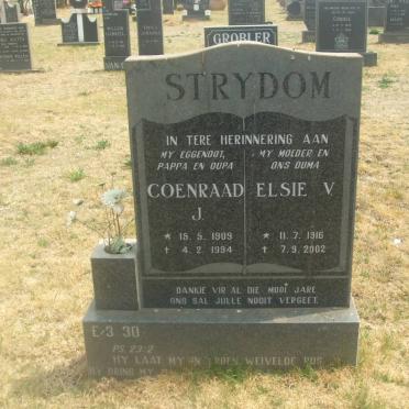 STRYDOM Coenraad Josepus 1909-1994 &amp; Elsie V. 1916-2002