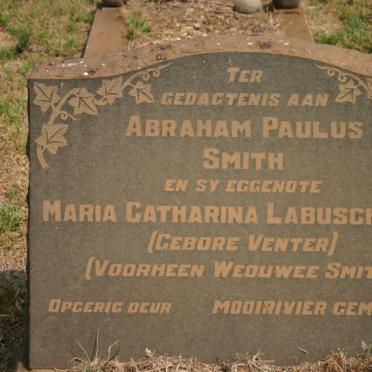 SMITH Abraham Paulus &amp; Maria Catharina LABUSCHAGNE formerly SMITH nee VENTER