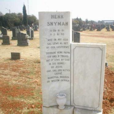 SNYMAN Henk 1951-1993