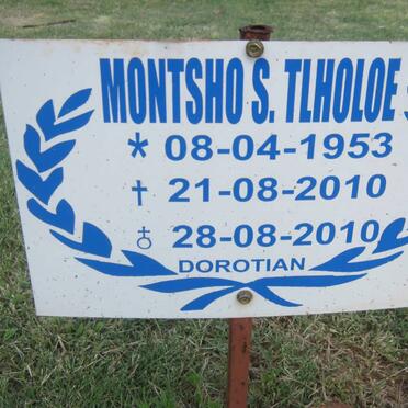 TLHOLOE Montsho S. 1953-2010