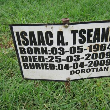 TSEANE Isaac A. 1964-2009