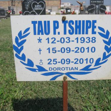 TSHIPE Tau P. 1938-2010