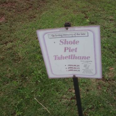 TSHETLHANE Shote Piet 1929-2009