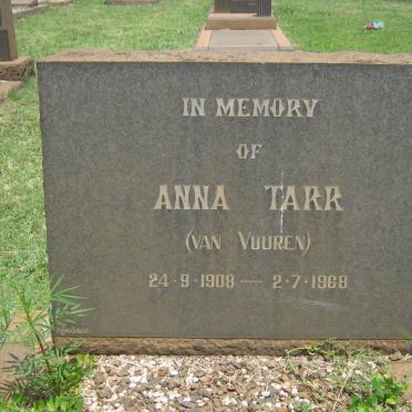 TARR Anna nee VAN VUUREN 1908-1968
