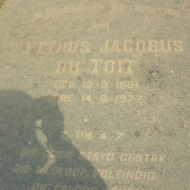 TOIT Petrus Jacobus, du 1891-1977