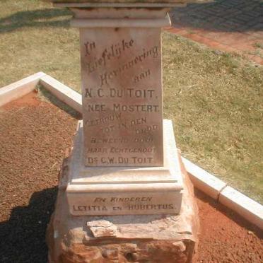 TOIT A.C. du, nee MOSTERT ??-1918