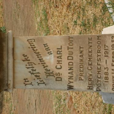 TOIT Charl Wynand, du -1932 &amp; A.C. MOSTERT-1918