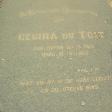 TOIT Gesina, du nee HEYNS 1901-1968
