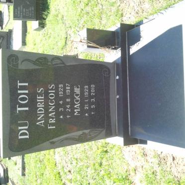 TOIT Andries Francois, du 1929-1987 &amp; Maggie 1929-2010