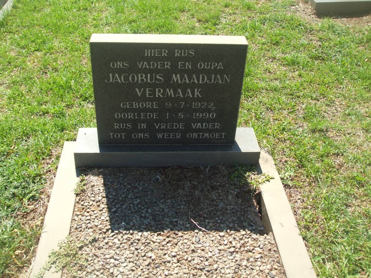 VERMAAK Jacobus Maadjan 1922-1990