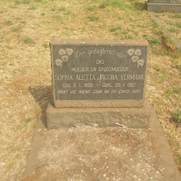 VERMAAK Sophia Aletta Jacoba 1888-1967