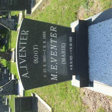 VENTER A.J. 1921-1988 &amp; M.E. 1925-12009