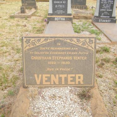 VENTER Christiaan Stephanus 1882-1950