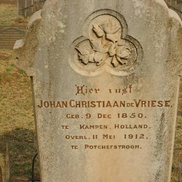 VRIESE Johan Christiaan, de 1850-1912 