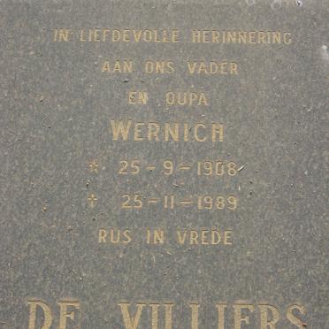 VILLIERS Wernich, de 1908-1989