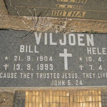 VILJOEN Bill 1904-1993 &amp; Helen 1908-1988