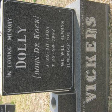 VICKERS Dolly nee DE KOCK 1905-1993